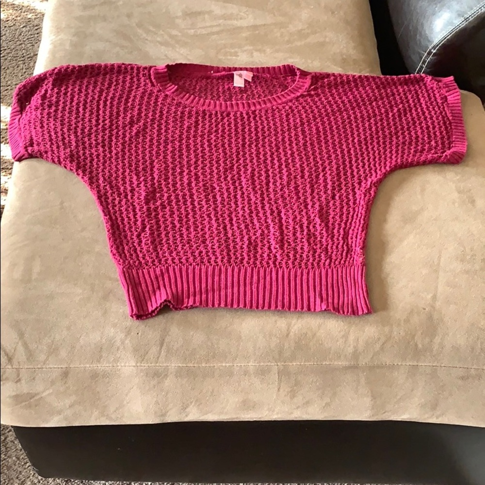 Juniors Pink see thru top